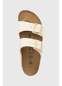 Pantofle Birkenstock Arizona Rivet Logo dámské, béžová barva, 1022679, 1022679-Eggshell