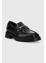 Kožené mokasíny Vagabond Shoemakers JILLIAN dámské, černá barva, na plochém podpatku, 5543.001.20