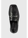 Kožené mokasíny Vagabond Shoemakers JILLIAN dámské, černá barva, na plochém podpatku, 5543.001.20