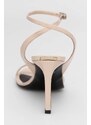 Kožené sandály Calvin Klein béžová barva