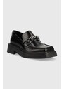 Kožené mokasíny Vagabond Shoemakers EYRA dámské, černá barva, na plochém podpatku, 5550.001.20