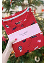 Kate Spade dámské vánoční pyžamo - červená