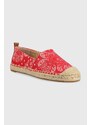 Espadrilky Lauren Ralph Lauren 802891444001 červená barva, 802891444001