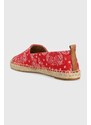 Espadrilky Lauren Ralph Lauren 802891444001 červená barva, 802891444001