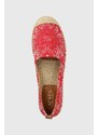 Espadrilky Lauren Ralph Lauren 802891444001 červená barva, 802891444001