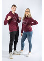 Klokart Design Hero - unisexová mikina Cestovatelové - S / Unisex / Burgundy (vínová)