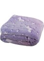 Verk 24307 Fleecová deka s rukávy hvězdy svítící fialová