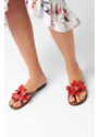 Women's Slippers Trendyol Leather Flower