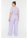 Trendyol Curve Lilac Woven Trousers