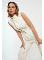 Trendyol White Zippered Jumpsuit