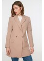 Trendyol Beige Pocket Detailed Blazer Woven Jacket