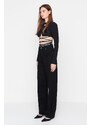 Trendyol X Sagaza Studio Black Wide Leg Jeans