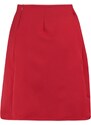 Trendyol Curve Red Pleated Mini Woven Skirt