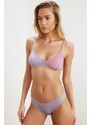 Trendyol Lilac Shiny Bikini Bottoms