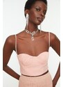 Trendyol Salmon Strapless Bustier