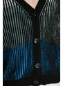 Trendyol Black Striped Knitwear Cardigan