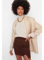 Trendyol Brown Slit Detailed Knitwear Skirt