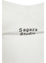 Trendyol X Sagaza Studio Ecru Printed Collar Detailed Blouse