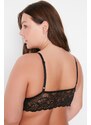 Trendyol Curve Black Piping Detail Lace Bralette