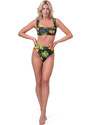 Nebbia High-energy retro bikini - vrchní díl 553 jungle green M