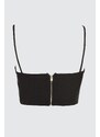 Trendyol Black Crop Lined Woven Bustier