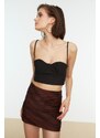 Trendyol Black Crop Lined Woven Bustier