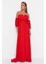 Trendyol Sunflower Lined Chiffon Evening Dress