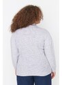 Trendyol Curve Lilac Collar Detailní pletený svetr