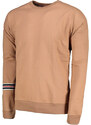 Trendyol Beige Men's Oversize/Wide-Fit Crew Neck Men's Striped Sweatshirt