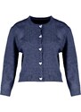 Trendyol Indigo Soft Textured Jewel Knoflík Pletený svetr