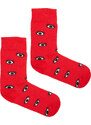 Kabak Unisex's Socks Patterned Red Eyes