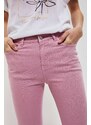 Moodo Kalhoty hladké - růžové