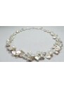 Perlový náhrdelník z bílých keshi perel