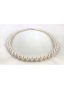 Bílý perlový náhrdelník vysoký lesk