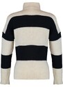 Trendyol Stone Soft Textured High Neck Zippered Knitwear Knitwear Sweater