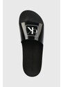 Pantofle Calvin Klein Jeans YM0YM00591 TRUCK SLIDE MONOGRAM RUBBER M pánské, černá barva