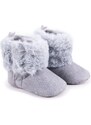 Dětské zimní boty Yoclub Yoclub_Velcro_Strappy_Girls'_Boots_OBO-0188G-2800_Grey