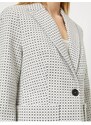 Koton Single Button Pocket Detail Gingham Patterned Jacket