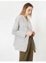 Koton Single Button Pocket Detail Gingham Patterned Jacket