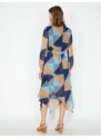 Koton Women's Navy Blue Patterned Dress