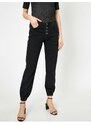 Koton Jogger Jeans - Kalhoty s vysokým pasem Pohodlný střih Elastické Nohavice
