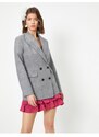 Koton Women's Double Breasted Blazer Jacket