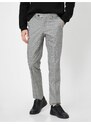 Koton Slim Fit Checked Trousers with Pocket Detail