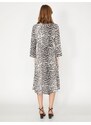 Koton Women's Brown Leopard Patterned Dress