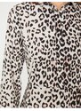 Koton Women's Brown Leopard Patterned Dress