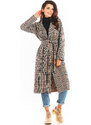 Awama Woman's Coat A368 Navy Blue