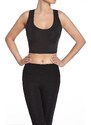 Bas Bleu Crop top TEAMTOP 30 sports black with functional inserts