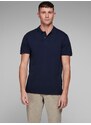 Modré basic polo tričko Jack & Jones - Pánské