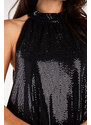 Awama Woman's Dress A563 Black/Dots