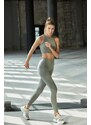Trendyol Khaki Seamless/Seamless Lightly Supported/Shaping Knitted Sports Bra